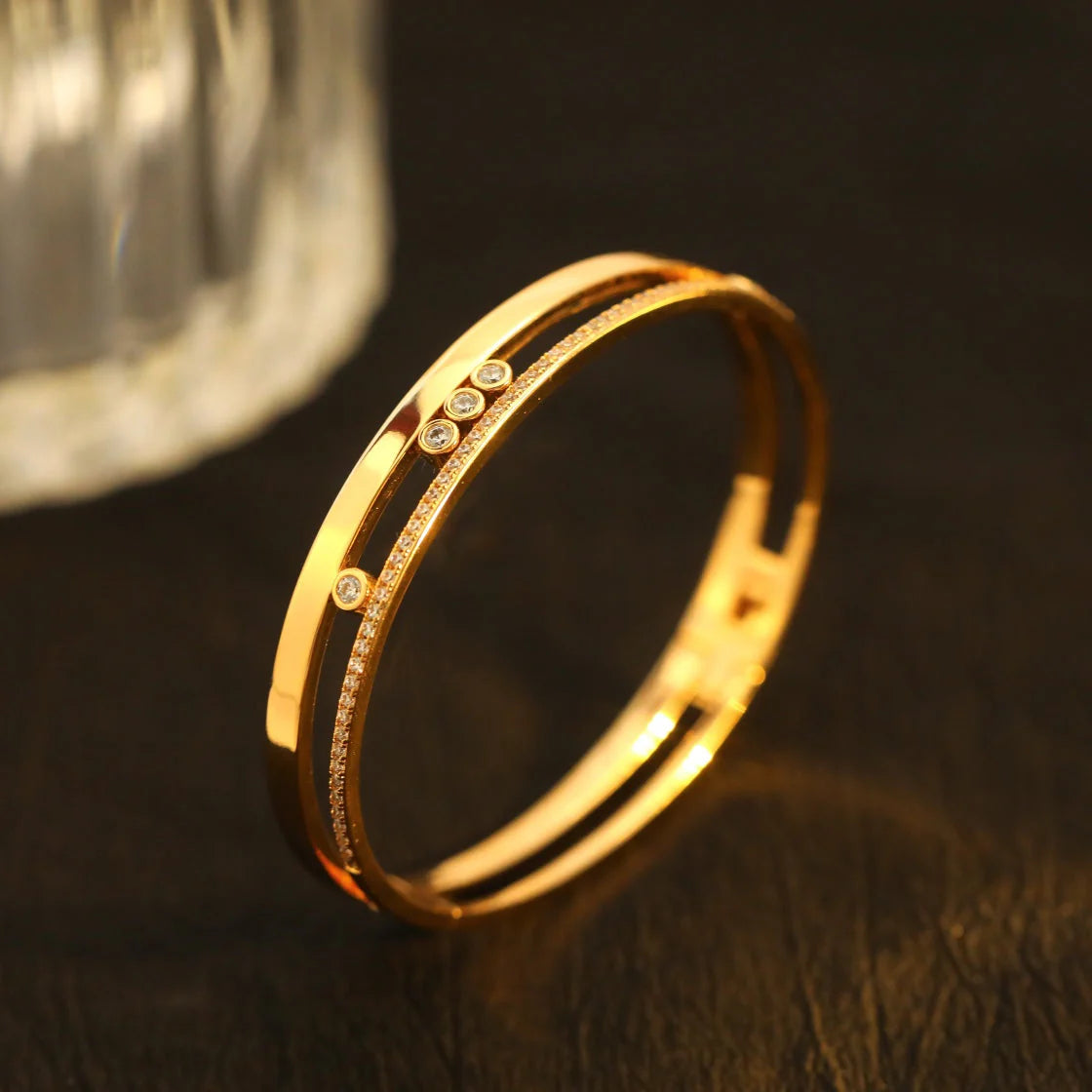 [LUXE]Move Romane Diamond Bangle Bracelet
