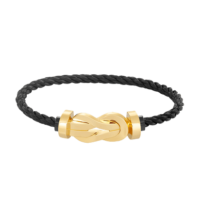 [LUXE]CHANCE LARGE 8 FIGURE BUCKLE NO DIAMOND BRACELET GOLD