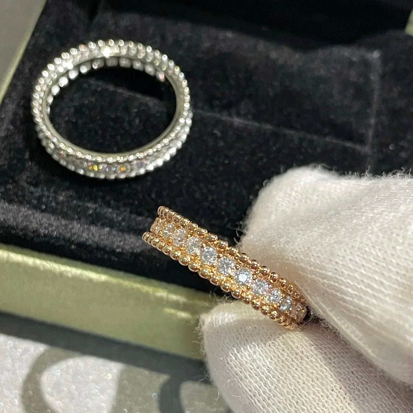 [LUXE]PERLEE DIAMOND SILVER RING