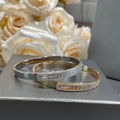 [LUXE]Move Noa Rose Gold Pavé Diamond Bangle Bracelet
