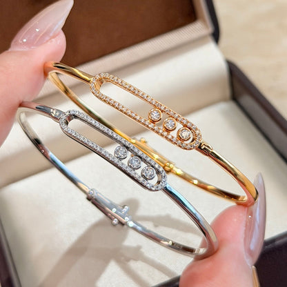 [LUXE]Move Pavé Diamond Bangle Bracelet M