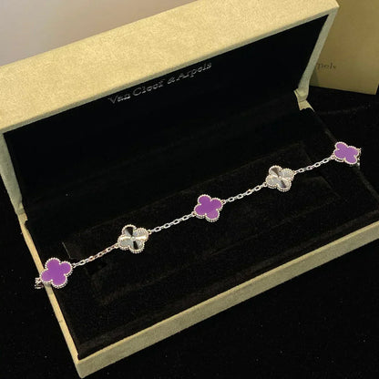 [LUXE] CLOVER 5 MOTIF VIOLET BRACELET COLLECTION