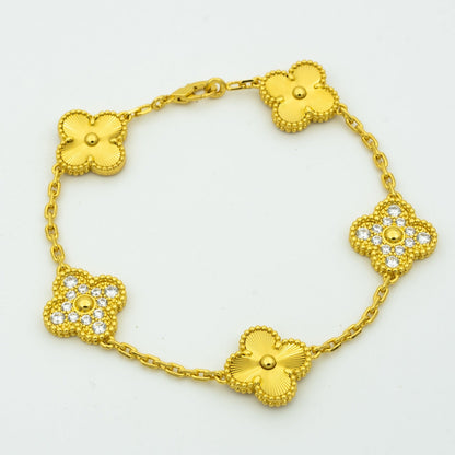 [LUXE] CLOVER 5 MOTIF LASER BRACELET COLLECTION