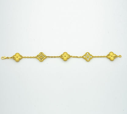 [LUXE] CLOVER 5 MOTIF LASER BRACELET COLLECTION