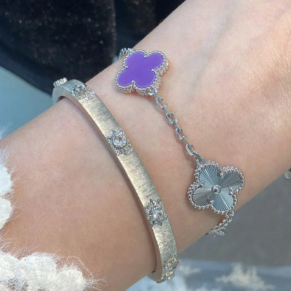 [LUXE] CLOVER 5 MOTIF VIOLET BRACELET COLLECTION
