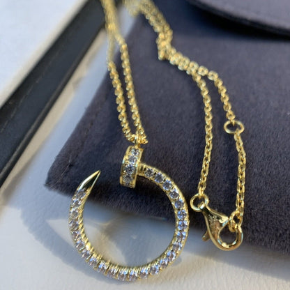 [LUXE]JUSTE NECKLACE GOLD DIAMONDS