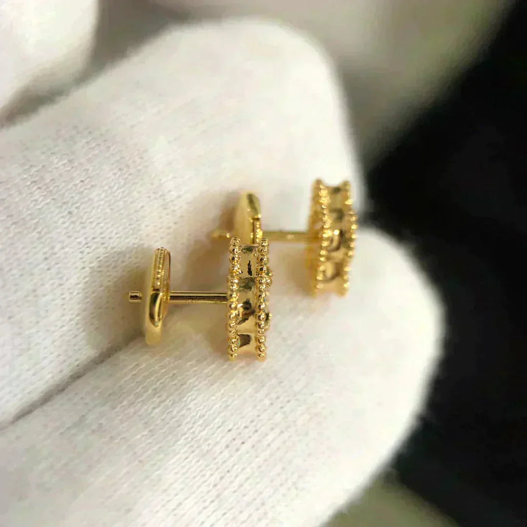 [LUXE]CLOVER MINI 9.5MM MALACHITE  EARRINGS