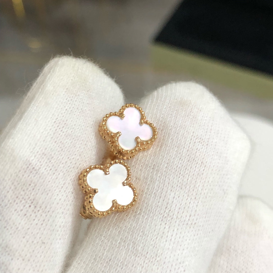 [LUXE]CLOVER MINI GOLD EARRINGS