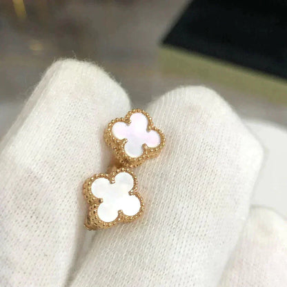[LUXE]CLOVER MINI 9.5MM WHITE MOP EARRINGS