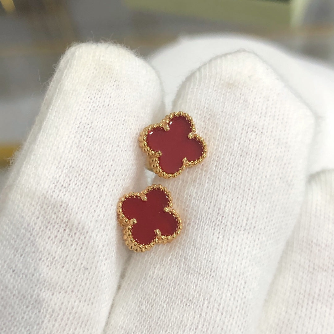 [LUXE]CLOVER MINI GOLD EARRINGS