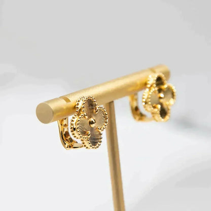 [LUXE]CLOVER MEDIUM 1 MOTIFS LASER EARRINGS