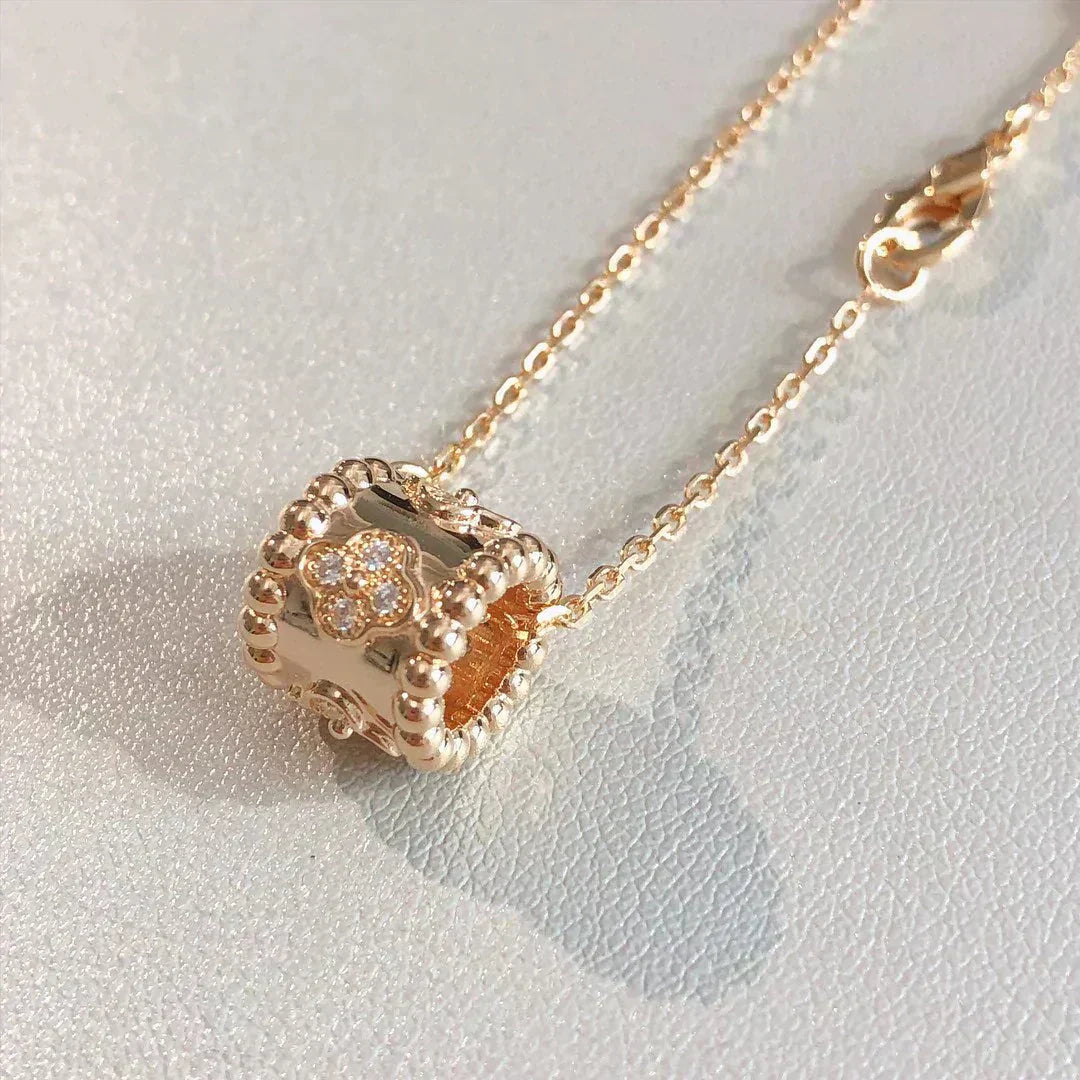 [LUXE]PERLEE PEDANT NECKLACE GOLD / ROSE GOLD