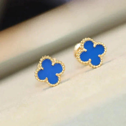 [LUXE]CLOVER MINI 9.5MM TURQUOISE EARRINGS