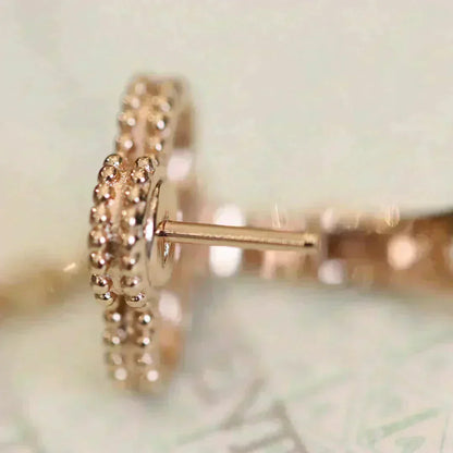 [LUXE]CLOVER MEDIUM 1 MOTIFS FUll DIAMOND EARRINGS