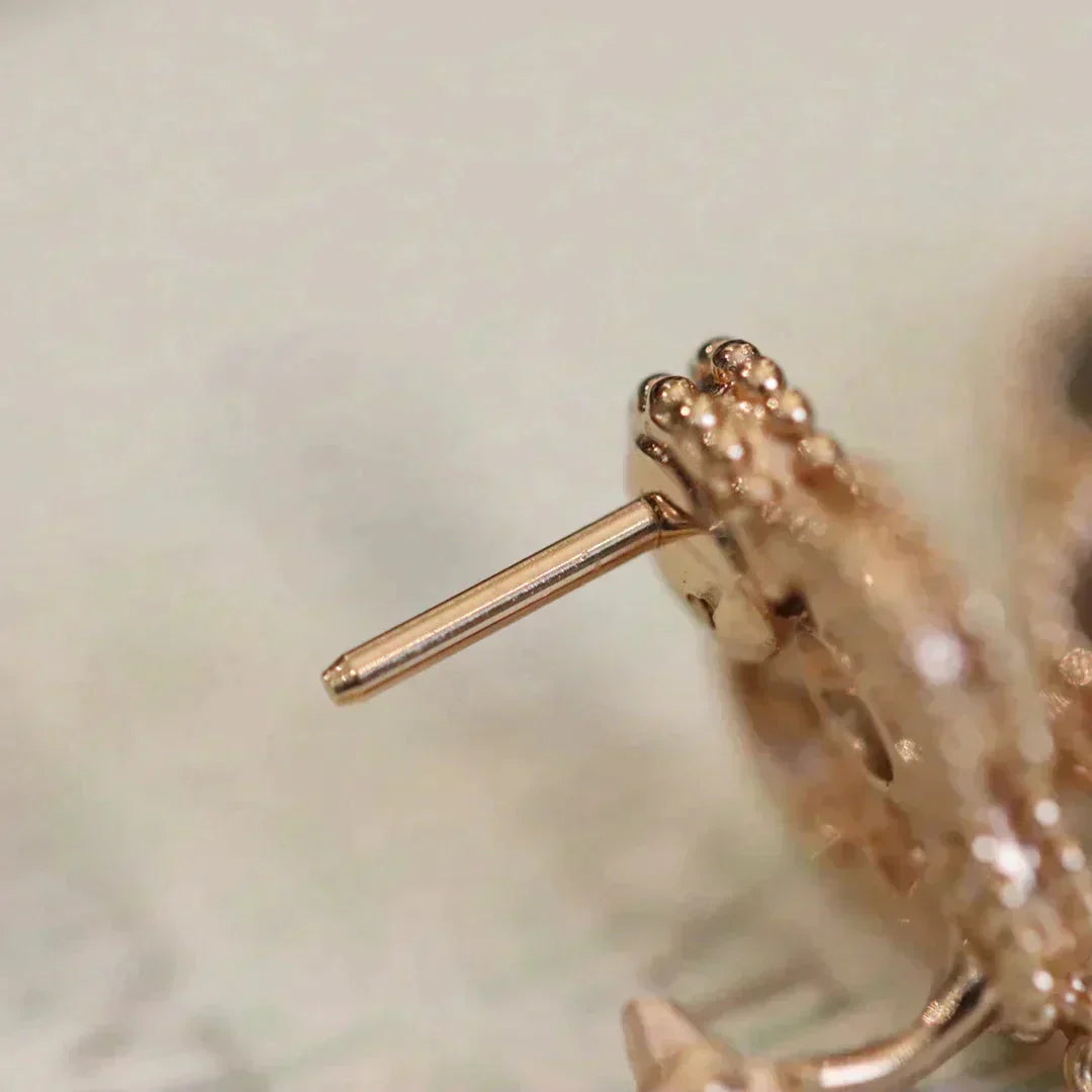 [LUXE]CLOVER MEDIUM 1 MOTIFS FUll DIAMOND EARRINGS