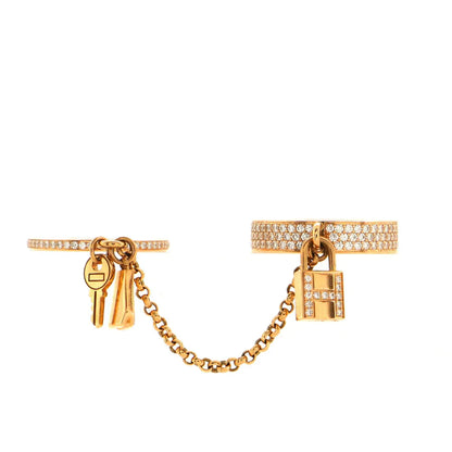 [LUXE]HM KELLY CLOCHETTE DOUBLE RING IN  WITH DIAMONDS