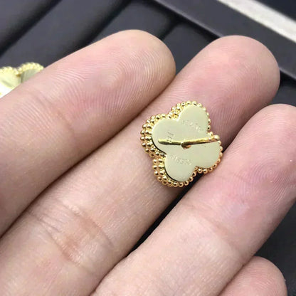 [LUXE]CLOVER MINI 9.5MM LASER EARRINGS