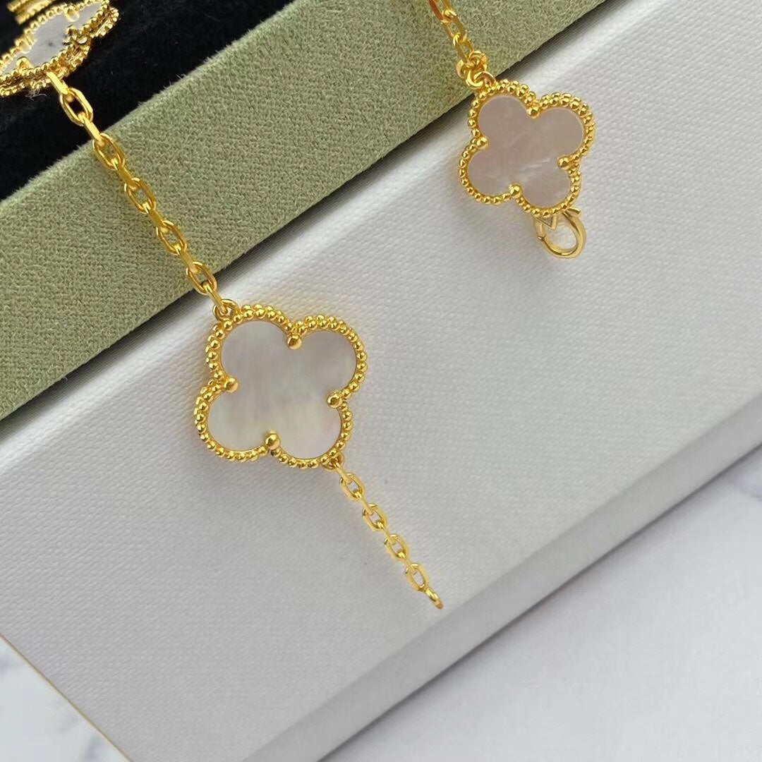 [LUXE]MAGIC CLOVER MOP GOLD BRACELET 5 MOTIFS