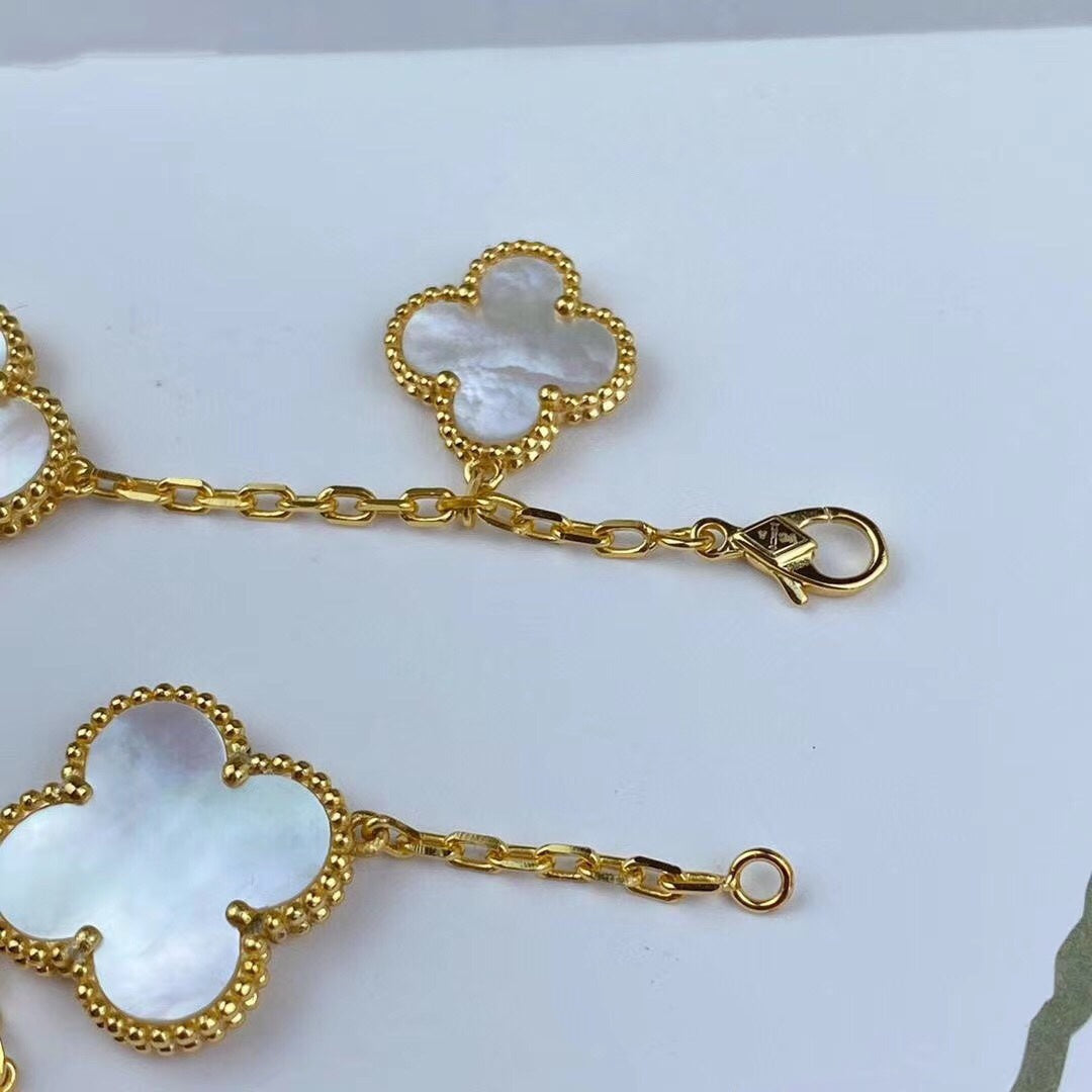 [LUXE]MAGIC CLOVER MOP GOLD BRACELET 5 MOTIFS