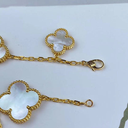 [LUXE]MAGIC CLOVER MOP GOLD BRACELET 5 MOTIFS