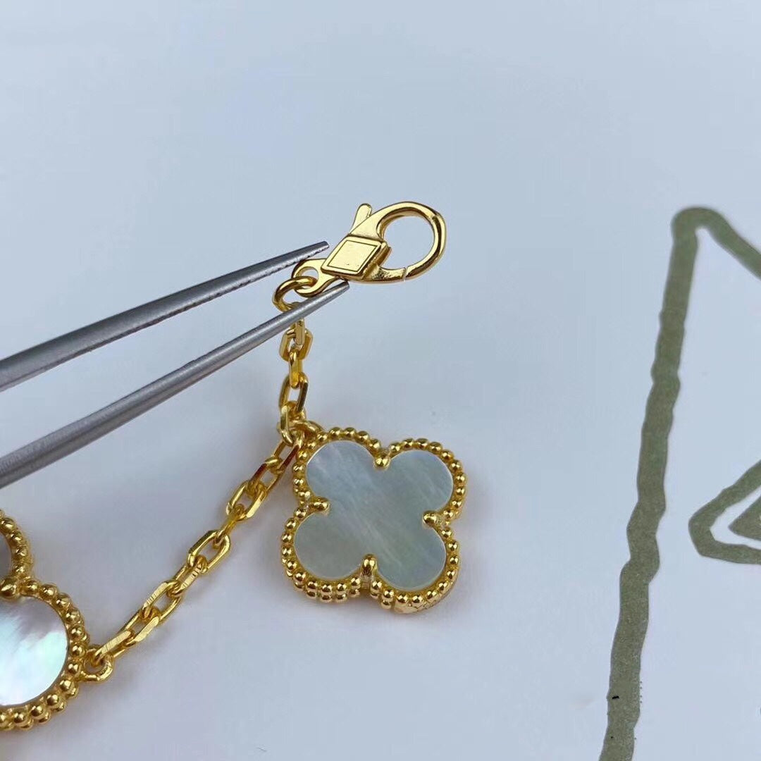 [LUXE]MAGIC CLOVER MOP GOLD BRACELET 5 MOTIFS