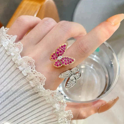 [LUXE]TWIN BUTTERFLY DIAMOND RING