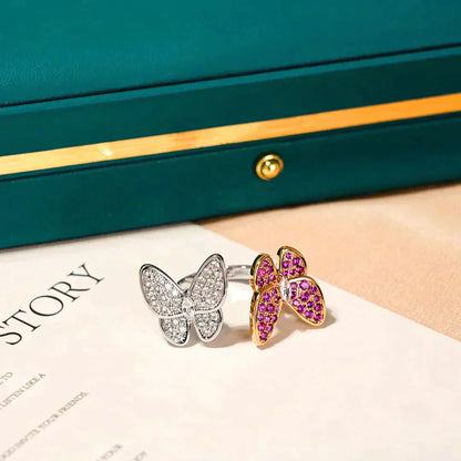 [LUXE]TWIN BUTTERFLY DIAMOND RING