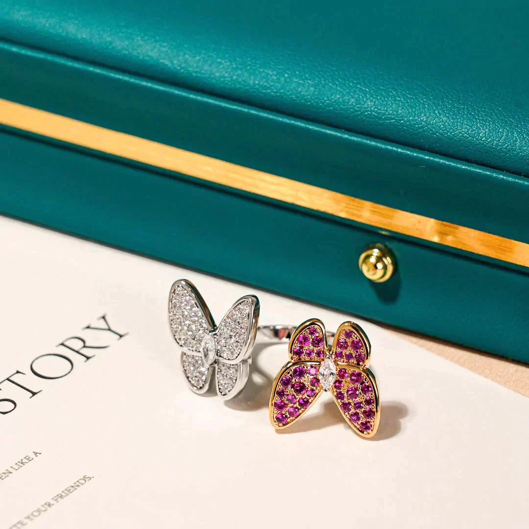 [LUXE]TWIN BUTTERFLY DIAMOND RING