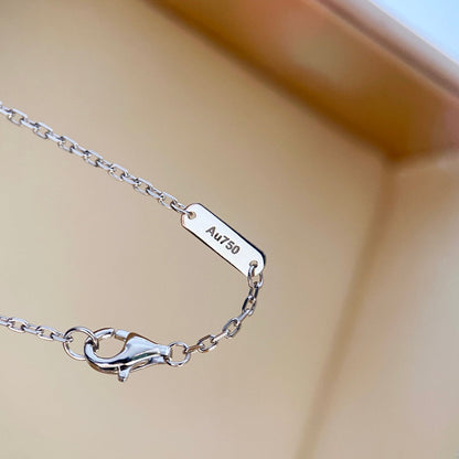 [LUXE]CLOVER DIAMOND NECKLACE SILVER