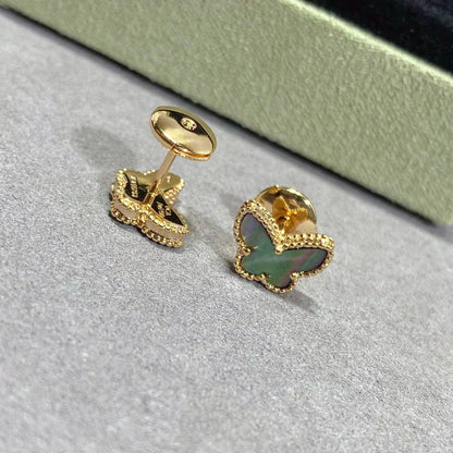[LUXE]BUTTERFLY DARK MOP  EARRINGS