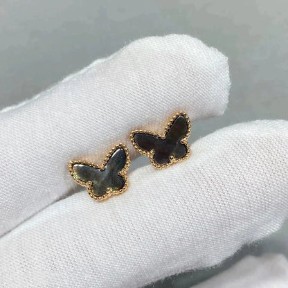 [LUXE]BUTTERFLY DARK MOP  EARRINGS