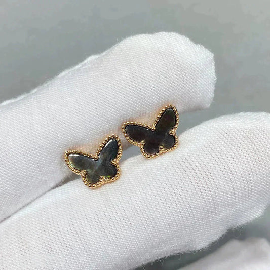 [LUXE]BUTTERFLY DARK MOP  EARRINGS