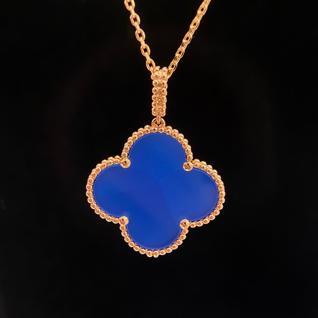 [LUXE]CLOVER 25MM NECKLACE TURQUOISE ROSE GOLD