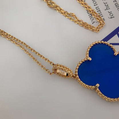 [LUXE]CLOVER 25MM NECKLACE TURQUOISE ROSE GOLD
