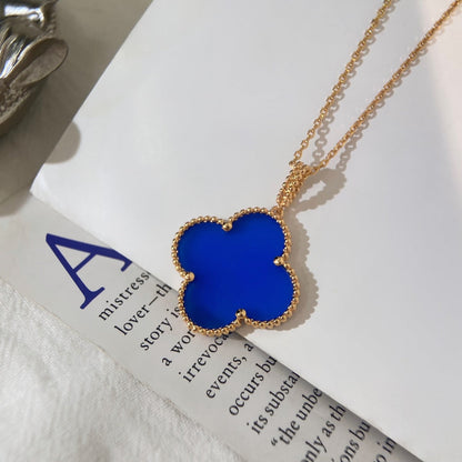 [LUXE]CLOVER 25MM NECKLACE TURQUOISE ROSE GOLD