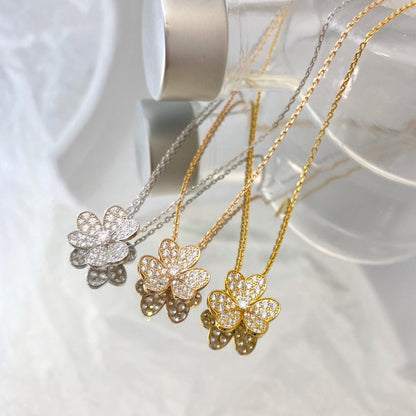 [LUXE]FLOWER DIAMOND NECKLACE