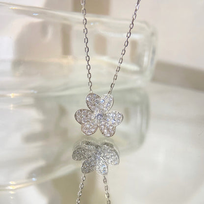 [LUXE]FLOWER DIAMOND NECKLACE