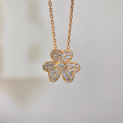 [LUXE]FLOWER DIAMOND NECKLACE