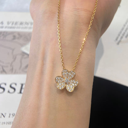 [LUXE]FLOWER DIAMOND NECKLACE