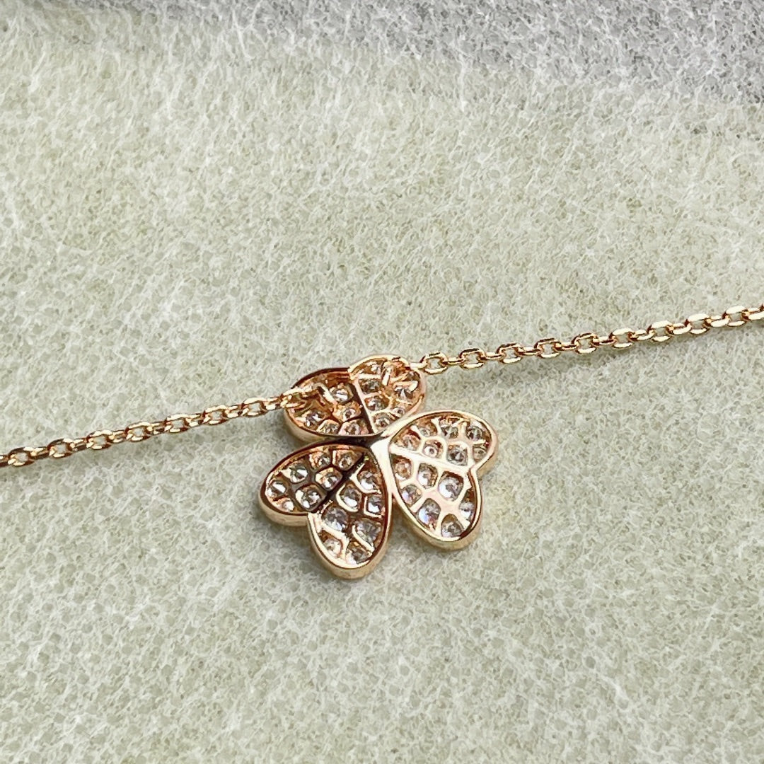[LUXE]FLOWER DIAMOND NECKLACE