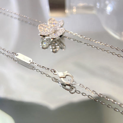 [LUXE]FLOWER DIAMOND NECKLACE