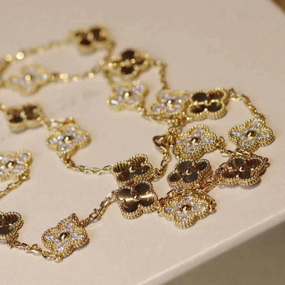 [LUXE]CLOVER 20 MOTIFS LASER DIAMOND NECKLACE