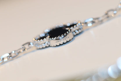 [LUXE]CLOVER 20 MOTIFS ONYX DIAMOND SILVER