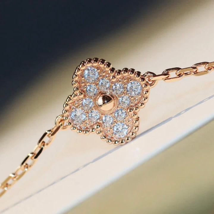 [LUXE]CLOVER 20 MOTIFS LASER DIAMOND NECKLACE