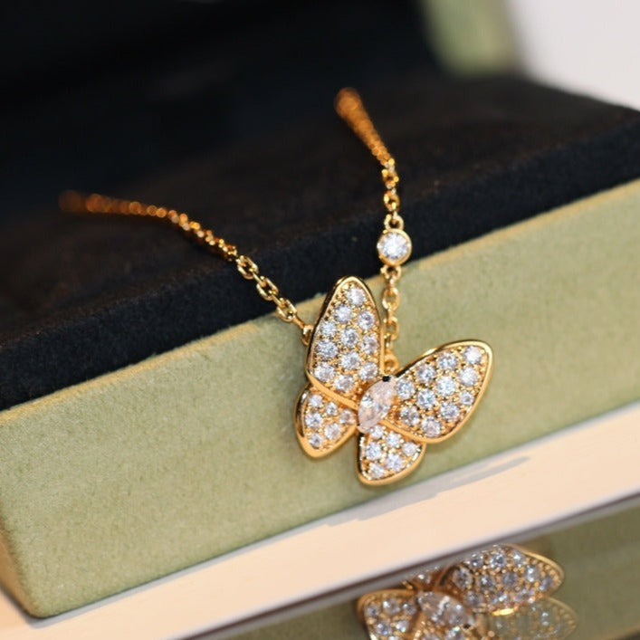 [LUXE]BUTTERFLY DIAMOND NECKLACE