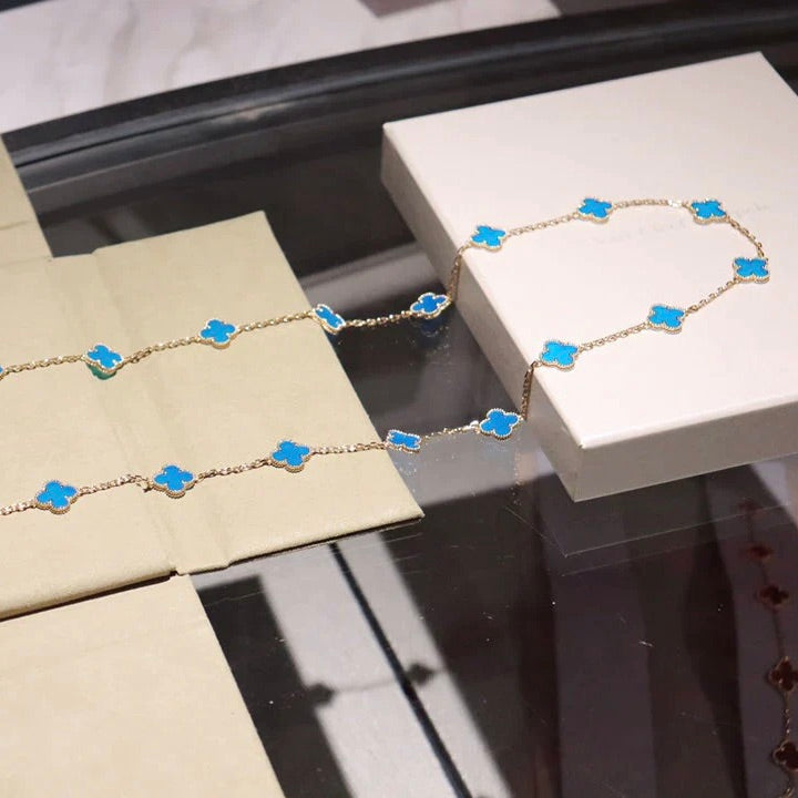 [LUXE]CLOVER 20 MOTIFS TURQUOISE GOLD