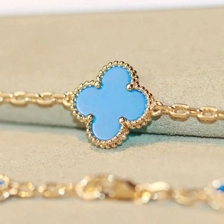 [LUXE]CLOVER 20 MOTIFS TURQUOISE GOLD