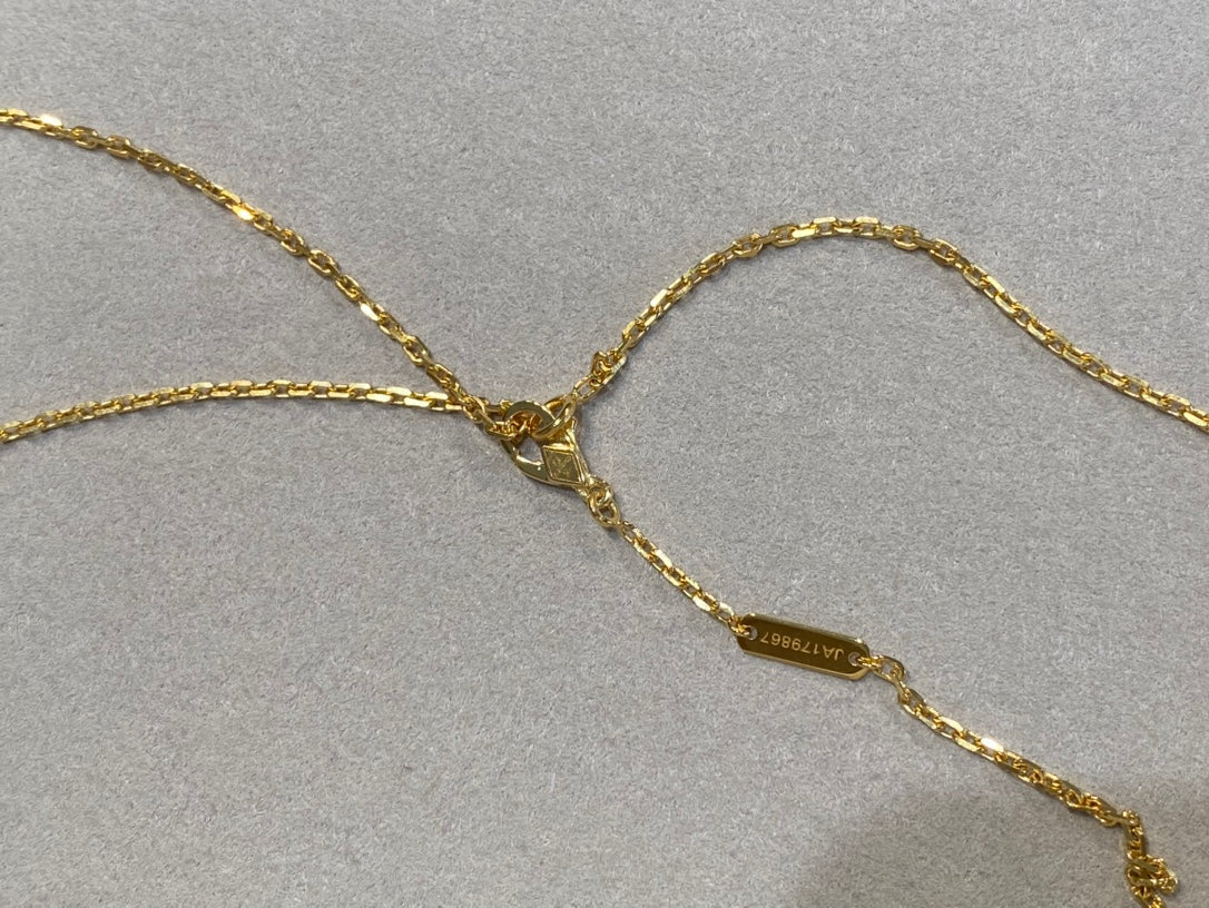 [LUXE]CLOVER 25MM NECKLACE GOLD CARNELIAN