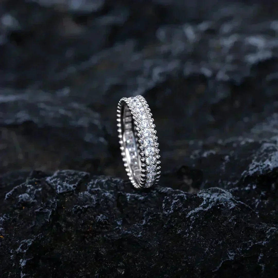 [LUXE]PERLEE DIAMOND SILVER RING