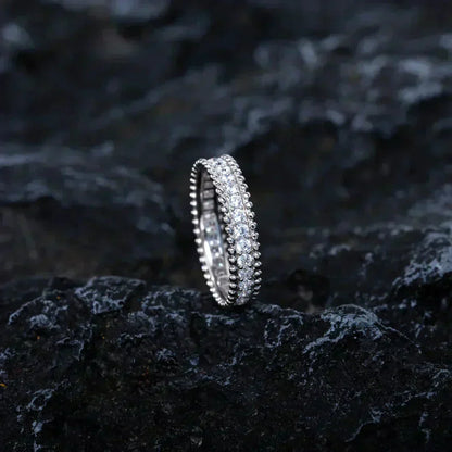 [LUXE]PERLEE DIAMOND SILVER RING